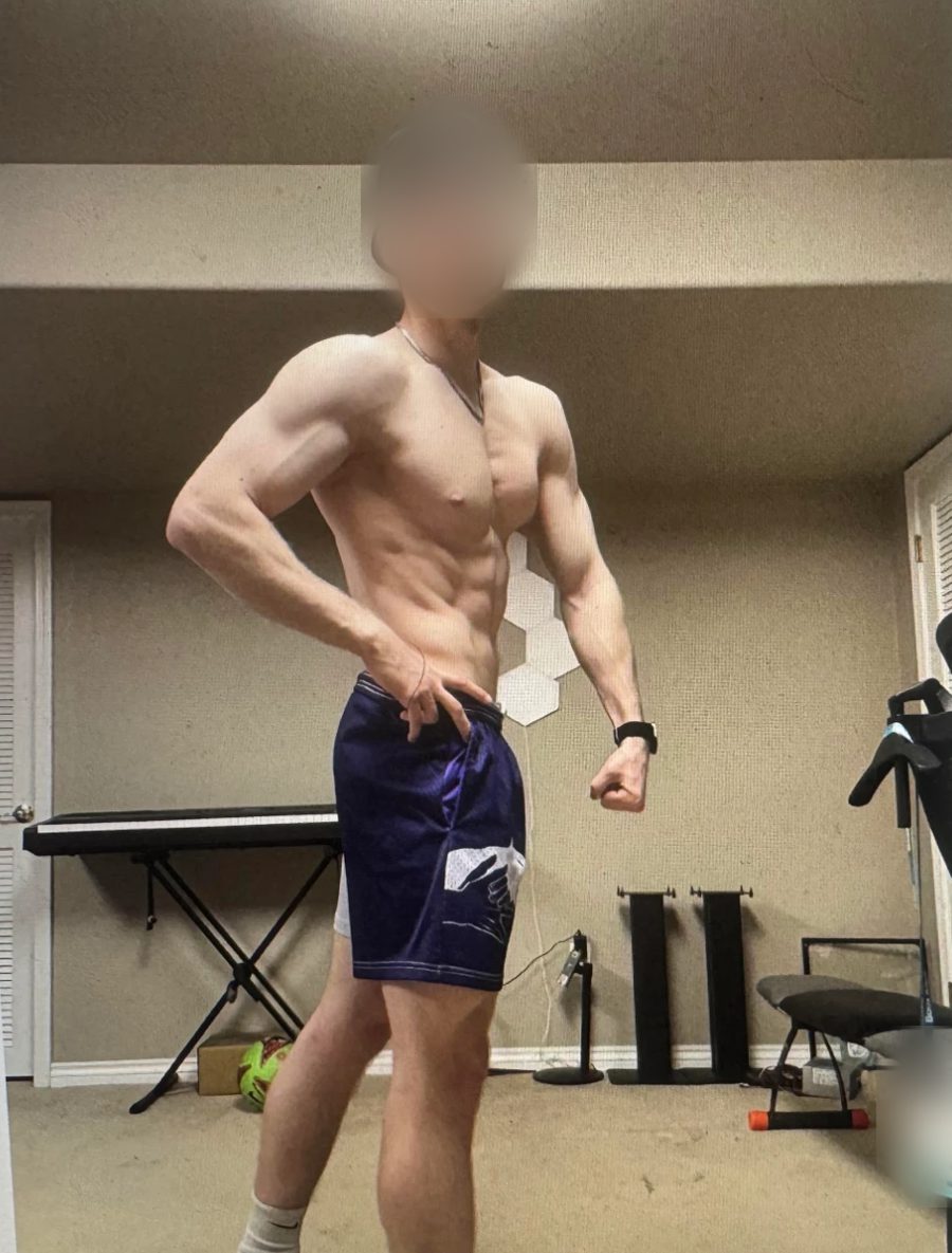 Jake after 4 weeks of coaching, side pose